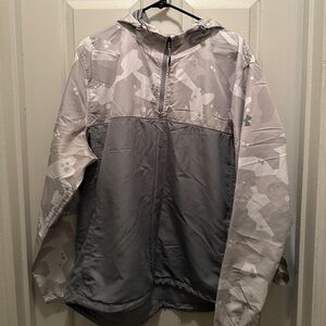 Under Armour Gray and White Windbreaker